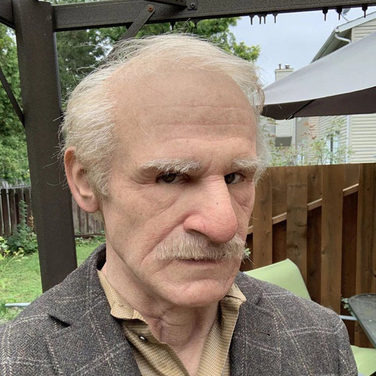 Szórakoztató Halloween Cosplay Party Mask - Igazi Old Man sisakmaszk