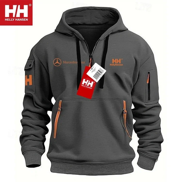 💕Helly Hansen® | Mercedes-Benz új őszi-téli bő cipzáras pulóver, akciós, limitált darabszámban