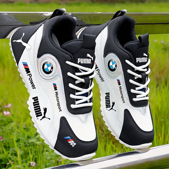 Új, légáteresztő férfi sportcipők a BMW-től és a PUMA-tól 2025-től