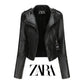 [ZARA]✨Elegáns női bőrkabát, stílusos és kényelmes bármilyen alkalomra.✨