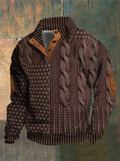 Férfi alkalmi vintage kasmír garbógombos ing