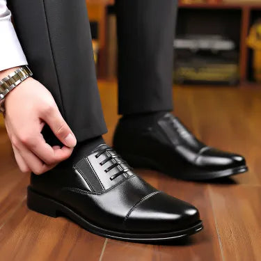 sapatos formais de couro masculino