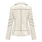 New Fashion Zip Jacket Vékony női bőrkabát