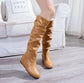 【35-43】Botas retrô femininas simples e bordadas de alto