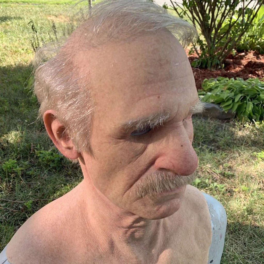 Szórakoztató Halloween Cosplay Party Mask - Igazi Old Man sisakmaszk