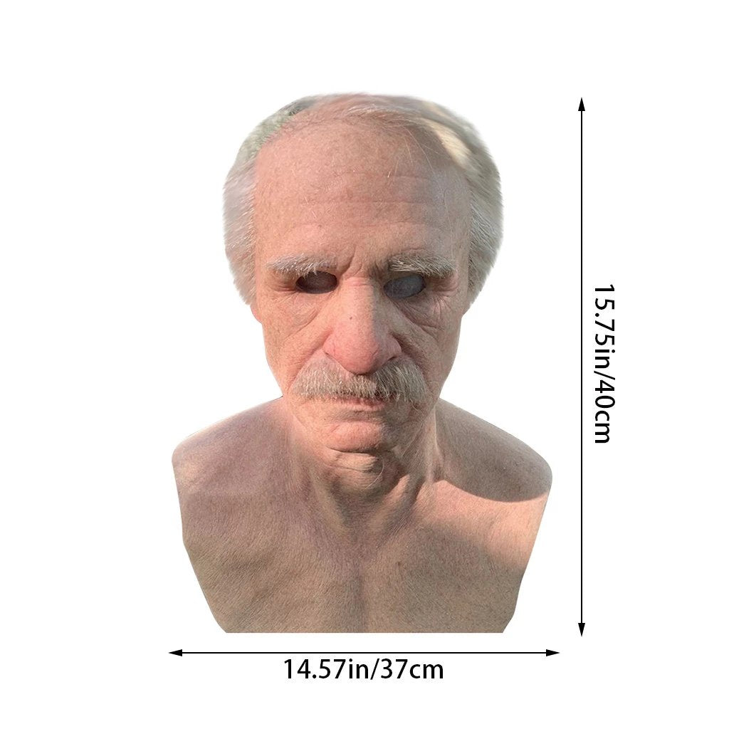 Szórakoztató Halloween Cosplay Party Mask - Igazi Old Man sisakmaszk