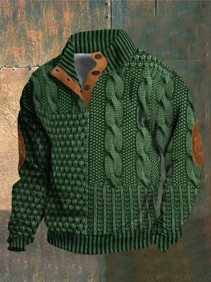 Férfi alkalmi vintage kasmír garbógombos ing