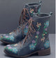 【35-43】 2023 Novas botas de mulher bordadas de outono e inverno.