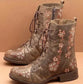 【35-43】 2023 Novas botas de mulher bordadas de outono e inverno.