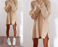 Vestido pulôver solto e solto com fecho de correr