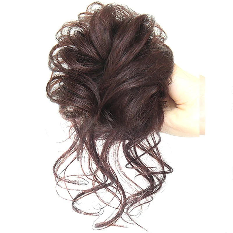 Scrunchie hosszabbítók rendetlen göndör kontyban