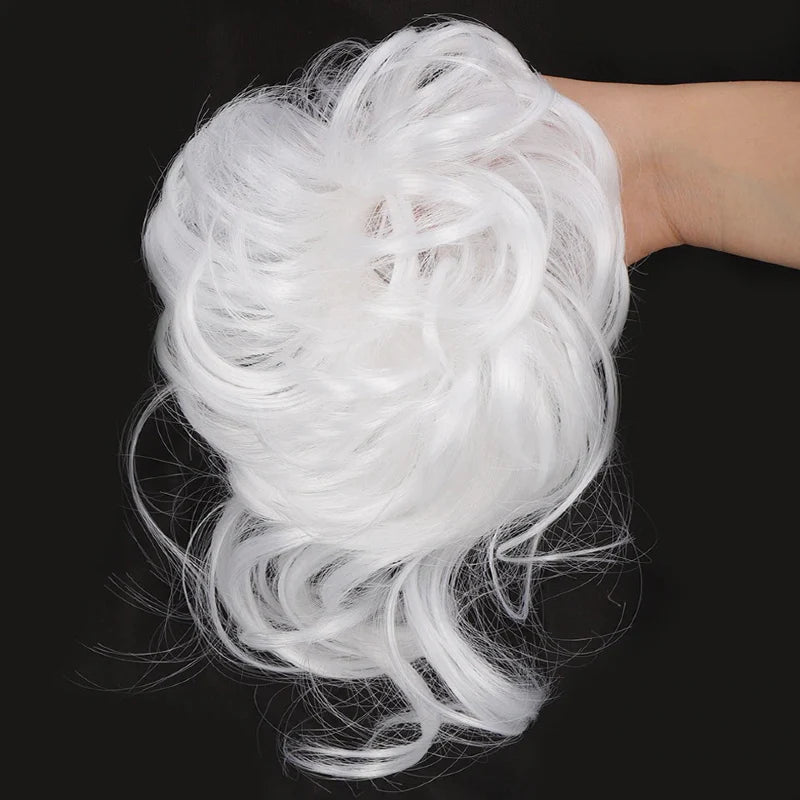 Scrunchie hosszabbítók rendetlen göndör kontyban