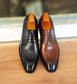 Sapatos De Couro Masculinos De Imitação De Madeira Moda Sapatos De Couro Quadrados Angustiados
