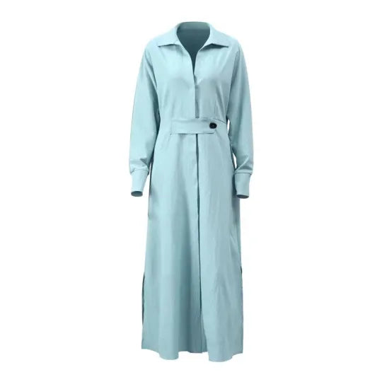 Rochie colorată cu mânecă lungă la modă