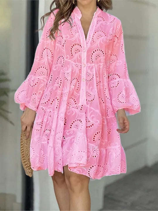 [M-5XL] ROCHIE LARGI SEXY CU BRODERIE DIN DANTELA PE DECOLTEU