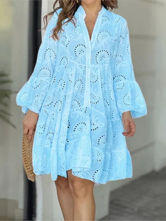 [M-5XL] ROCHIE LARGI SEXY CU BRODERIE DIN DANTELA PE DECOLTEU