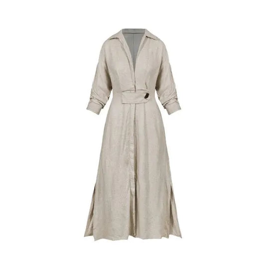 Rochie colorată cu mânecă lungă la modă
