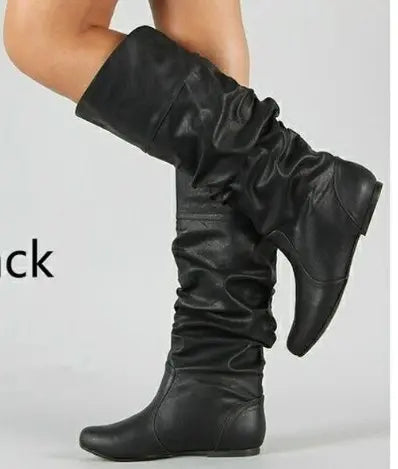 【35-43】Botas retrô femininas simples e bordadas de alto