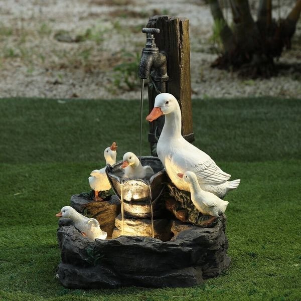 ⏰Korlátozott kínálat🦆 Gyantás házikerti szökőkútkacsa